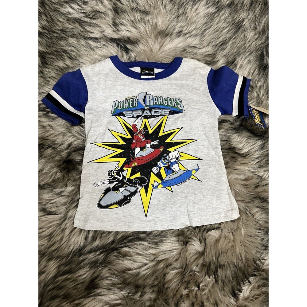 Vintage 1998 Saban’s Power Rangers in Space Tshirt Kids Sz 4 NWT